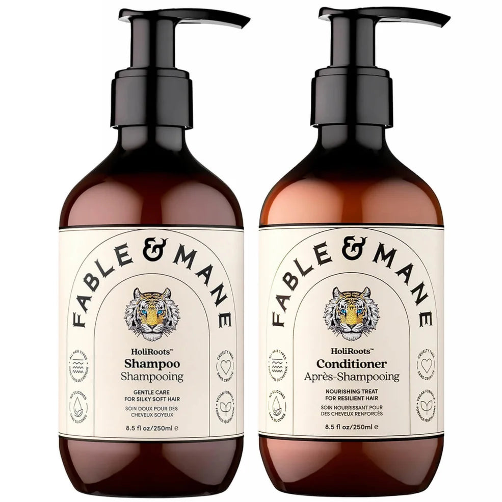 Fable & Mane Holiroots Shampoo and Conditioner 250ml Bundle