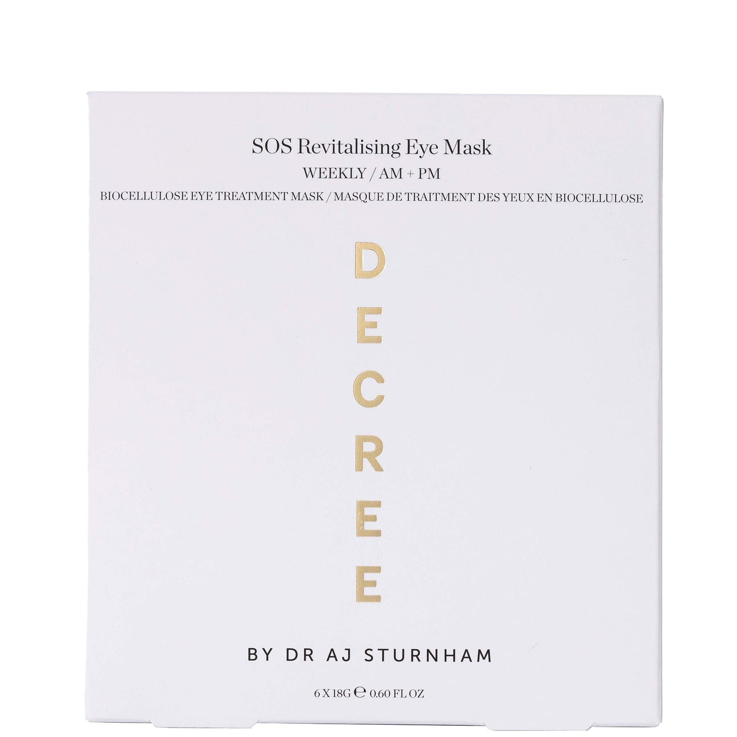 Decree SOS Revitalising Eye Masks Single