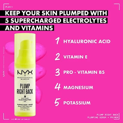 NYX Professional Makeup Plump Right Back Primer & Serum