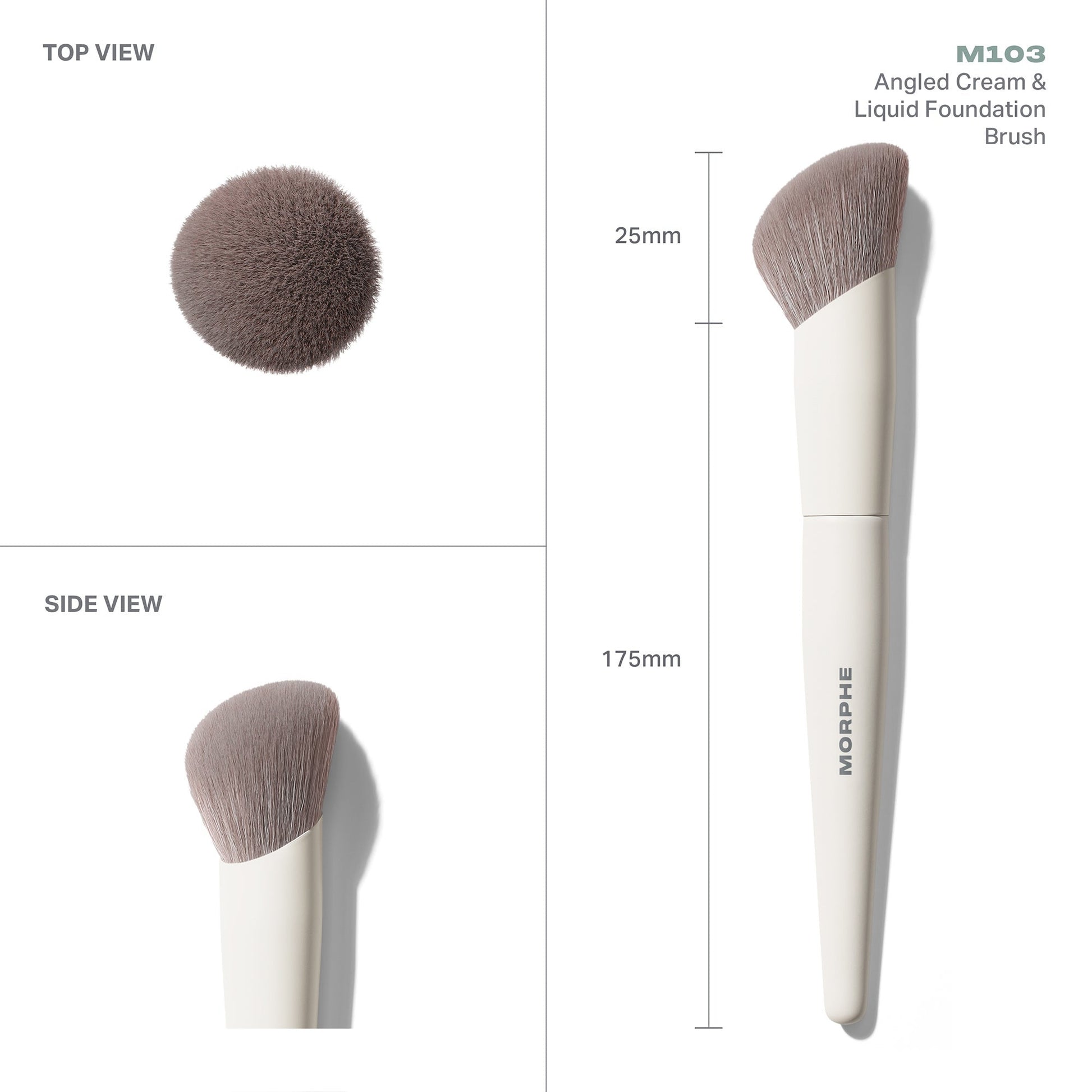 M103 Angled Cream & Liquid Foundation Brush by Morphe
