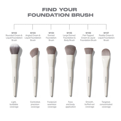 M103 Angled Cream & Liquid Foundation Brush by Morphe