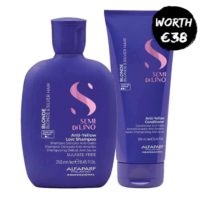 Semi Di Lino Blonde Anti-Yellow Shampoo & Conditioner Duo by Alfaparf
