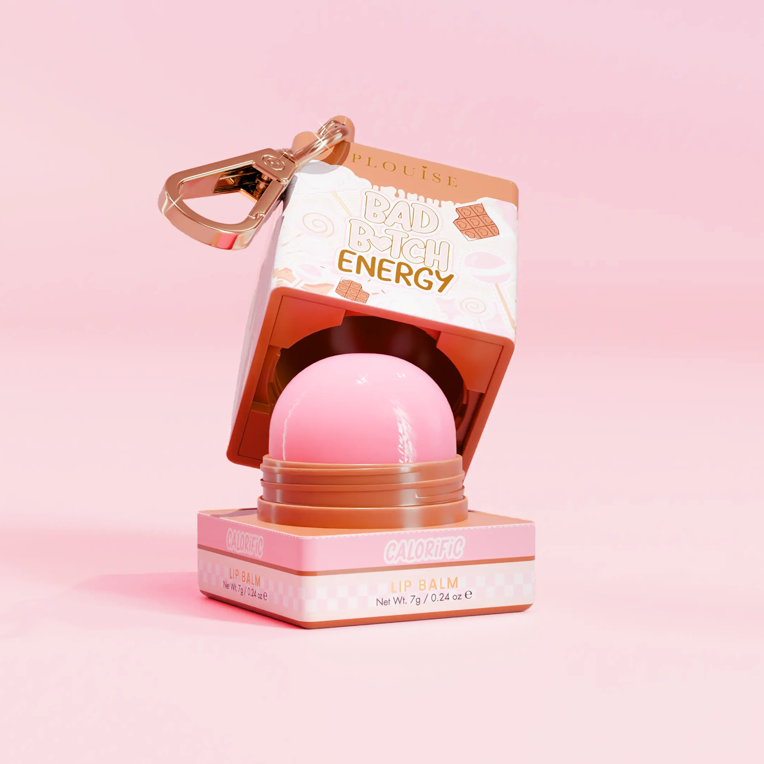 Bad Bitch Energy Keychain Lip Balm by P. Louise Cosmetics