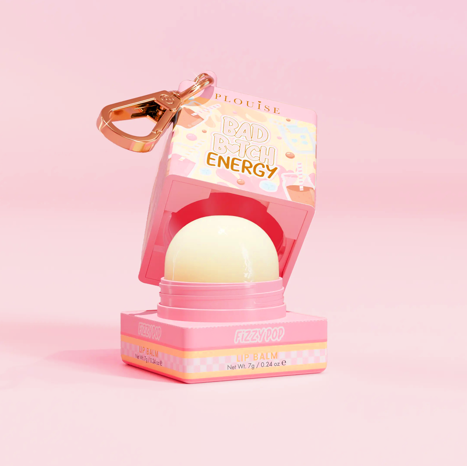 Bad Bitch Energy Keychain Lip Balm by P. Louise Cosmetics