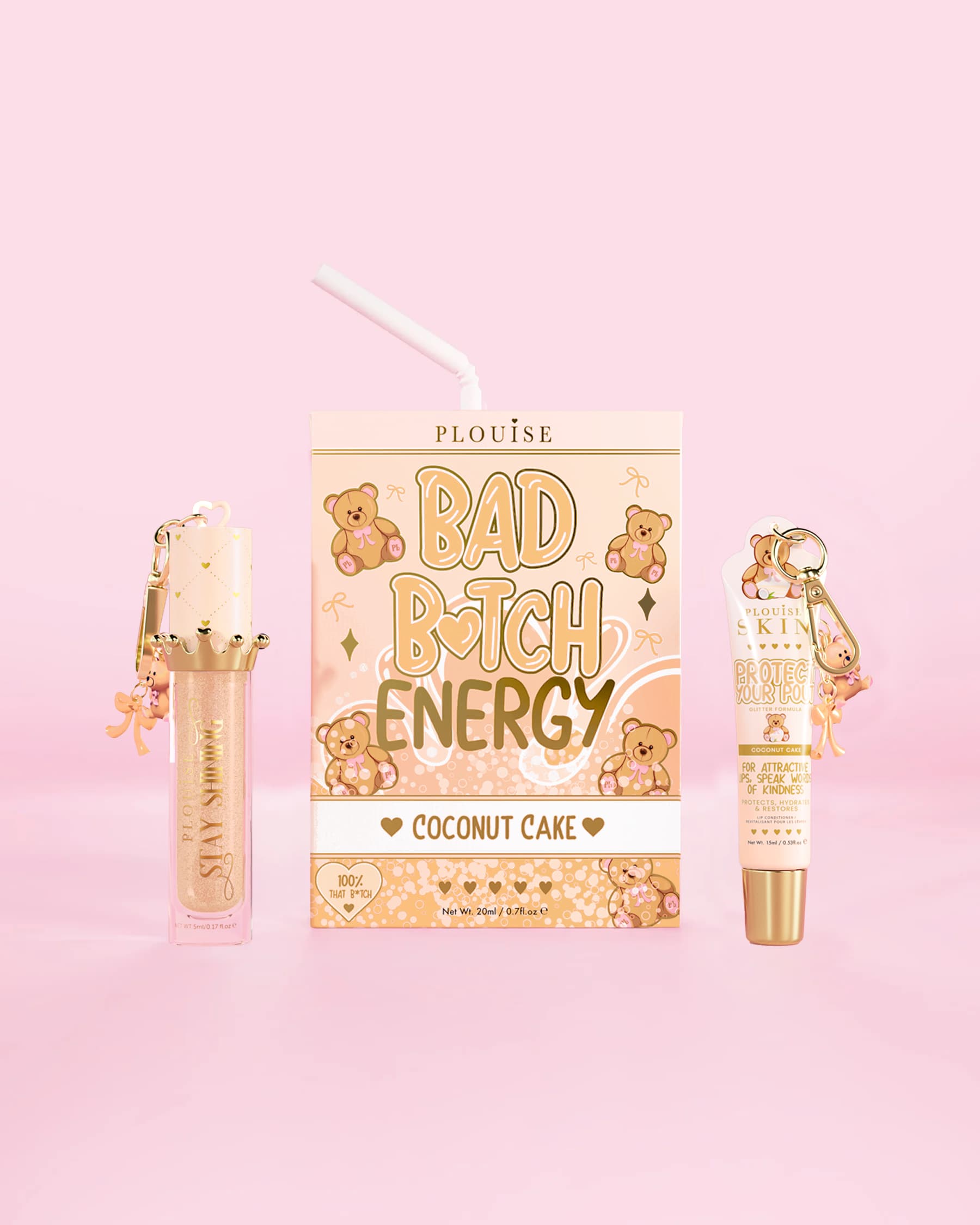 Teddy Touch Large Print Bag & Bodycare Set by P. Louise Cosmetics