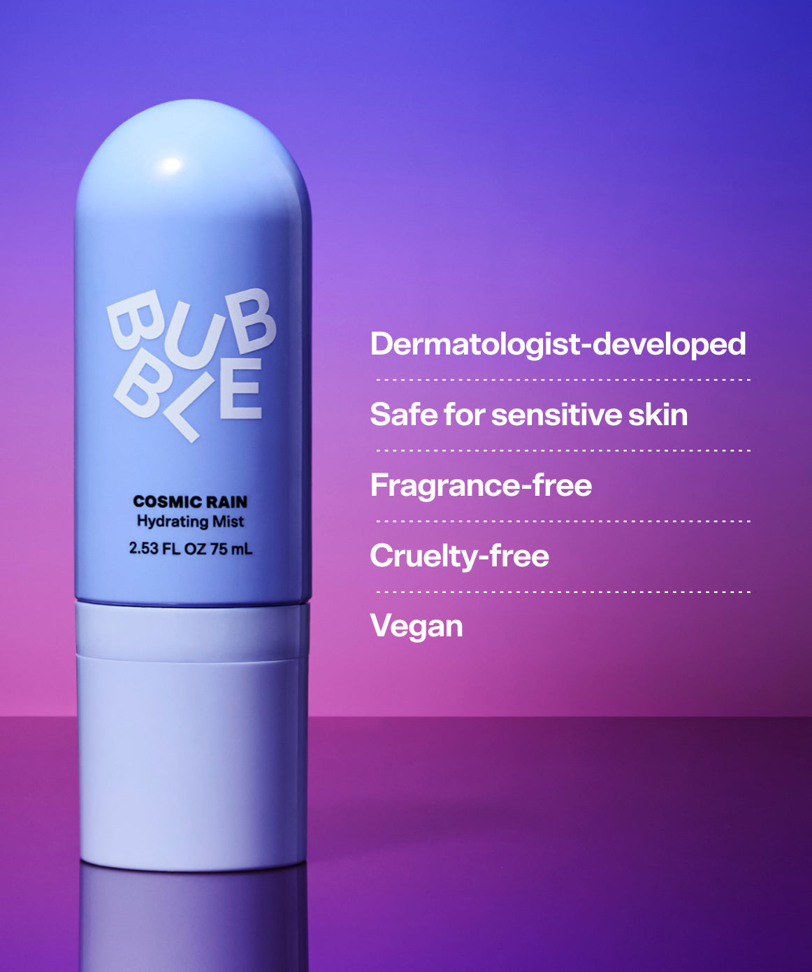 Cosmic Rain Dewy Hydrating Mist by Bubble Skincare