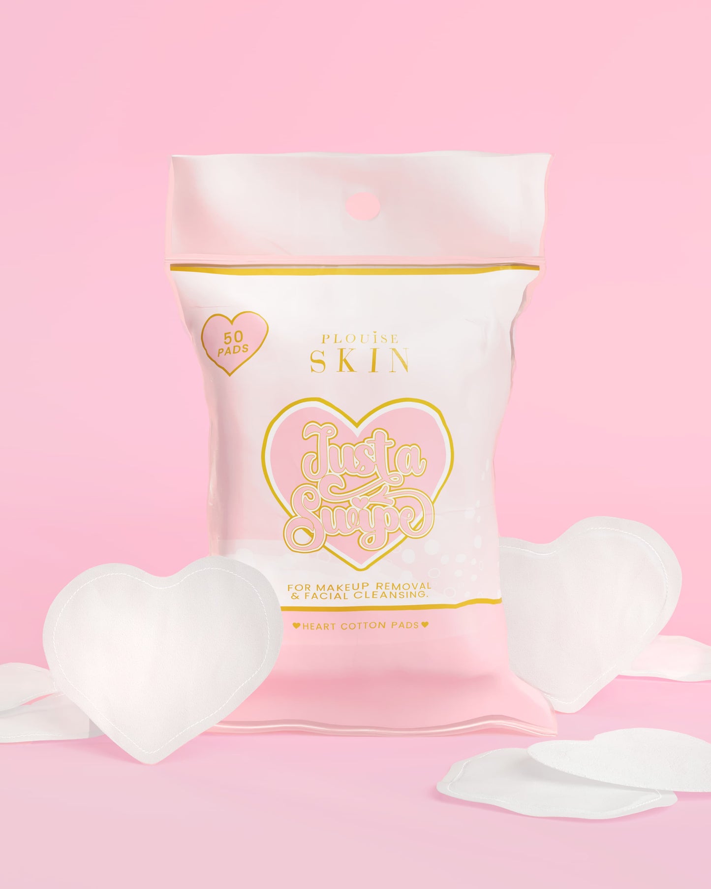 Just A Swipe Heart-Shaped Cotton Pads by P. Louise Cosmetics