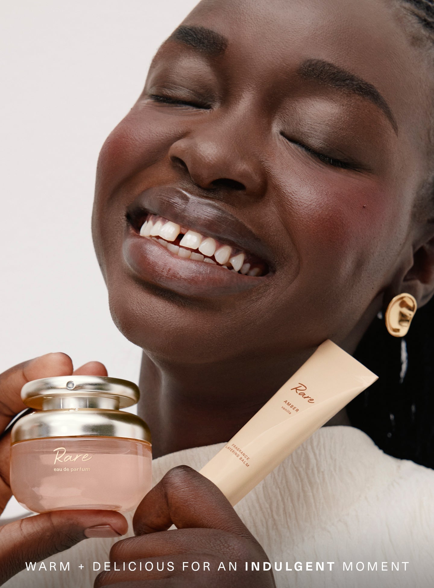 Fragrance Layering Balm Amber Vanilla by Rare Beauty