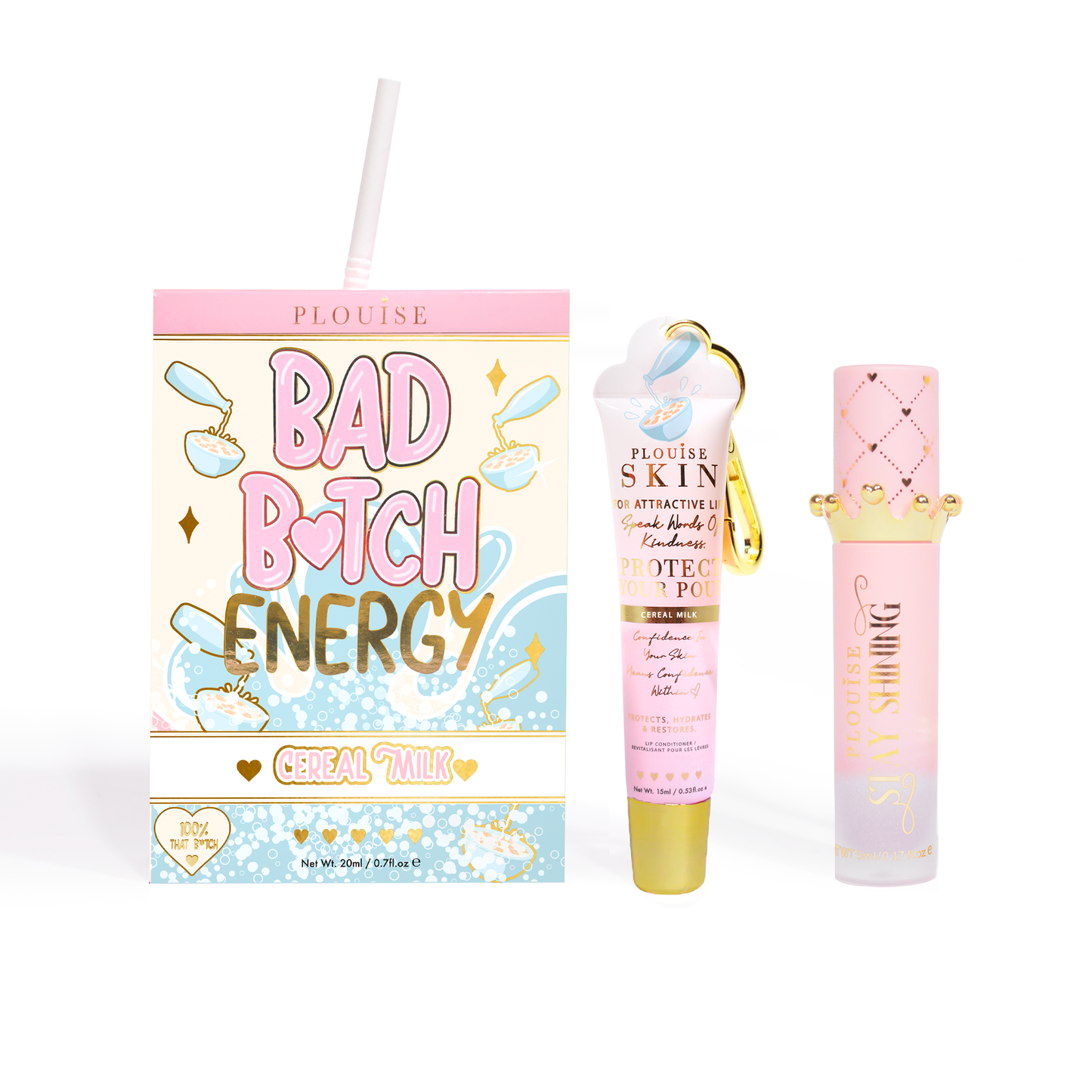 Bad Bitch Energy Lip Conditioner & Lip Oil Duo by P.Louise