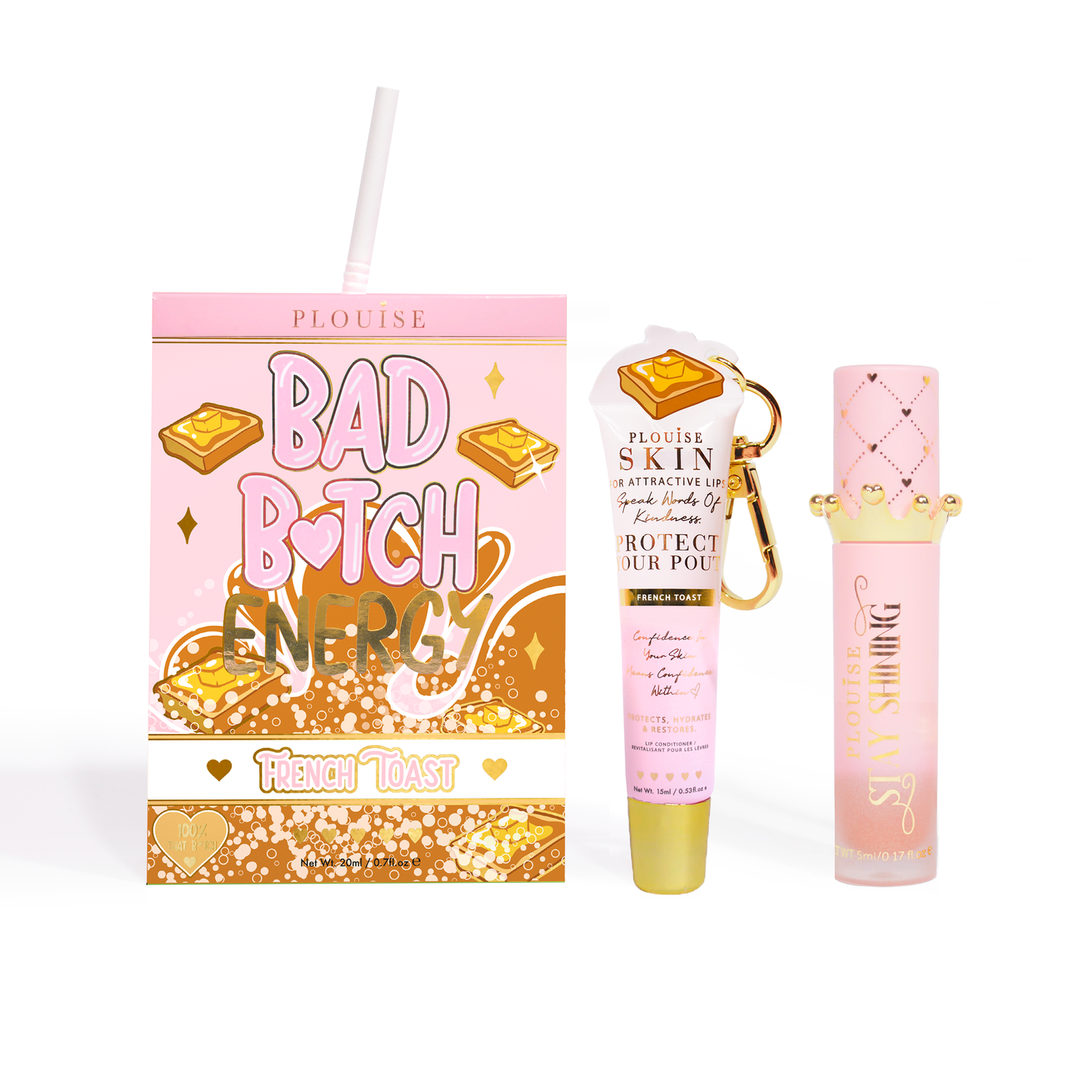 Bad Bitch Energy Lip Conditioner & Lip Oil Duo by P.Louise