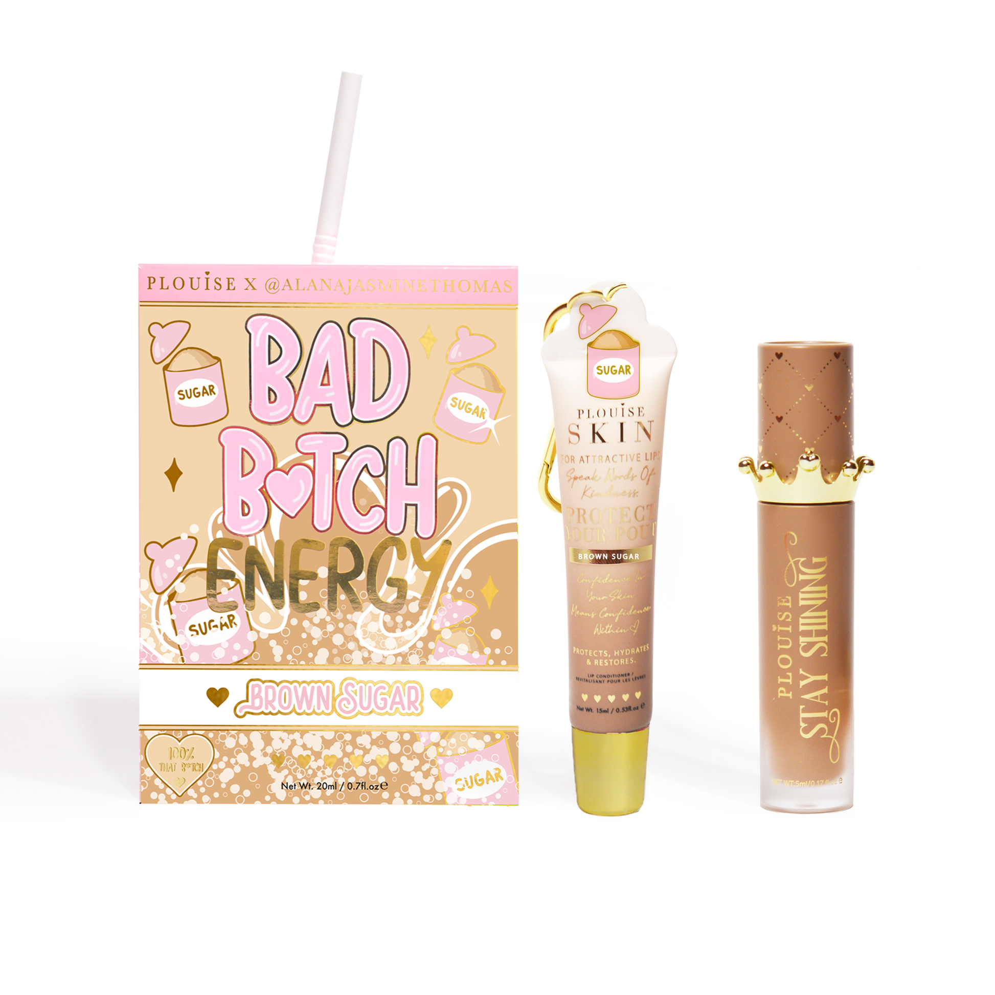 Bad Bitch Energy Lip Conditioner & Lip Oil Duo by P.Louise