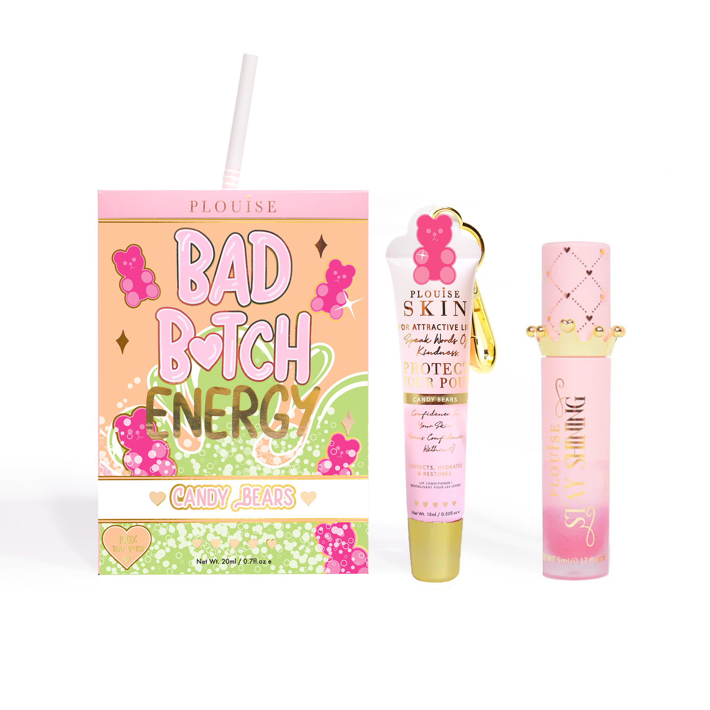 Bad Bitch Energy Lip Conditioner & Lip Oil Duo by P.Louise
