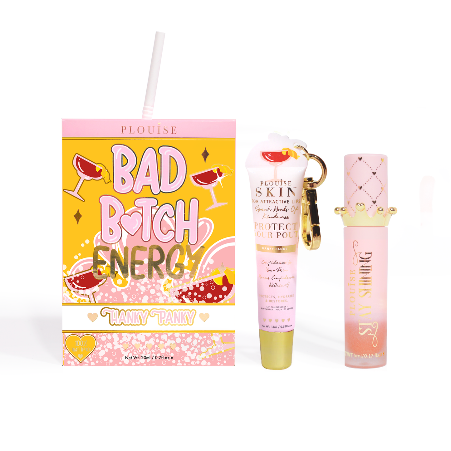 Bad Bitch Energy Lip Conditioner & Lip Oil Duo by P.Louise