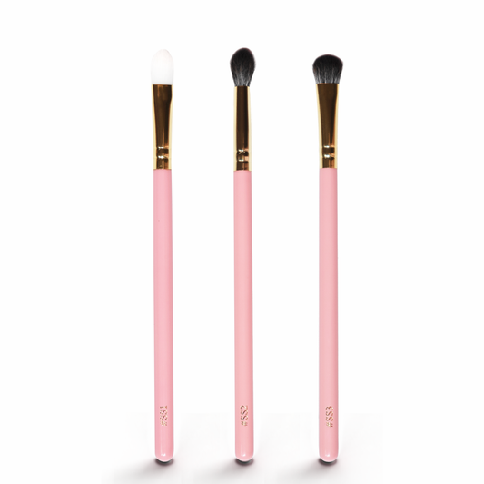 Santa Please Stop Here 3-Piece Eye Brush Set by P. Louise Cosmetics