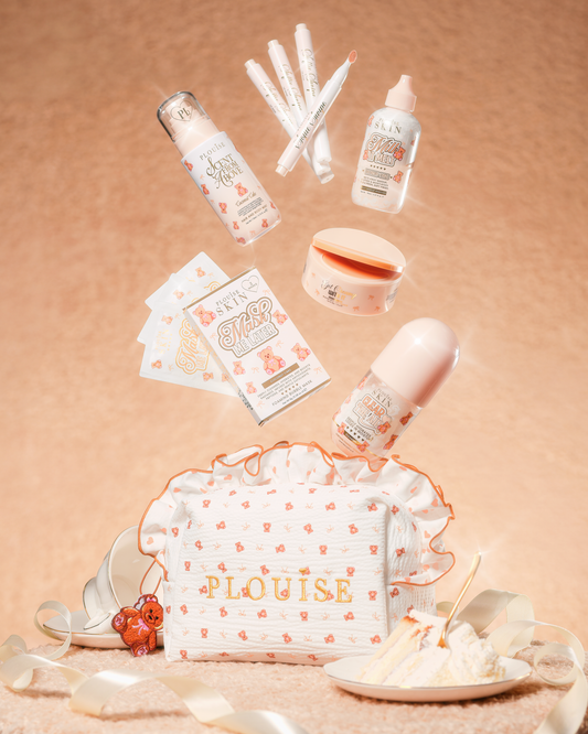 Teddy Touch Small Print Bag & Skincare Set by P. Louise Cosmetics