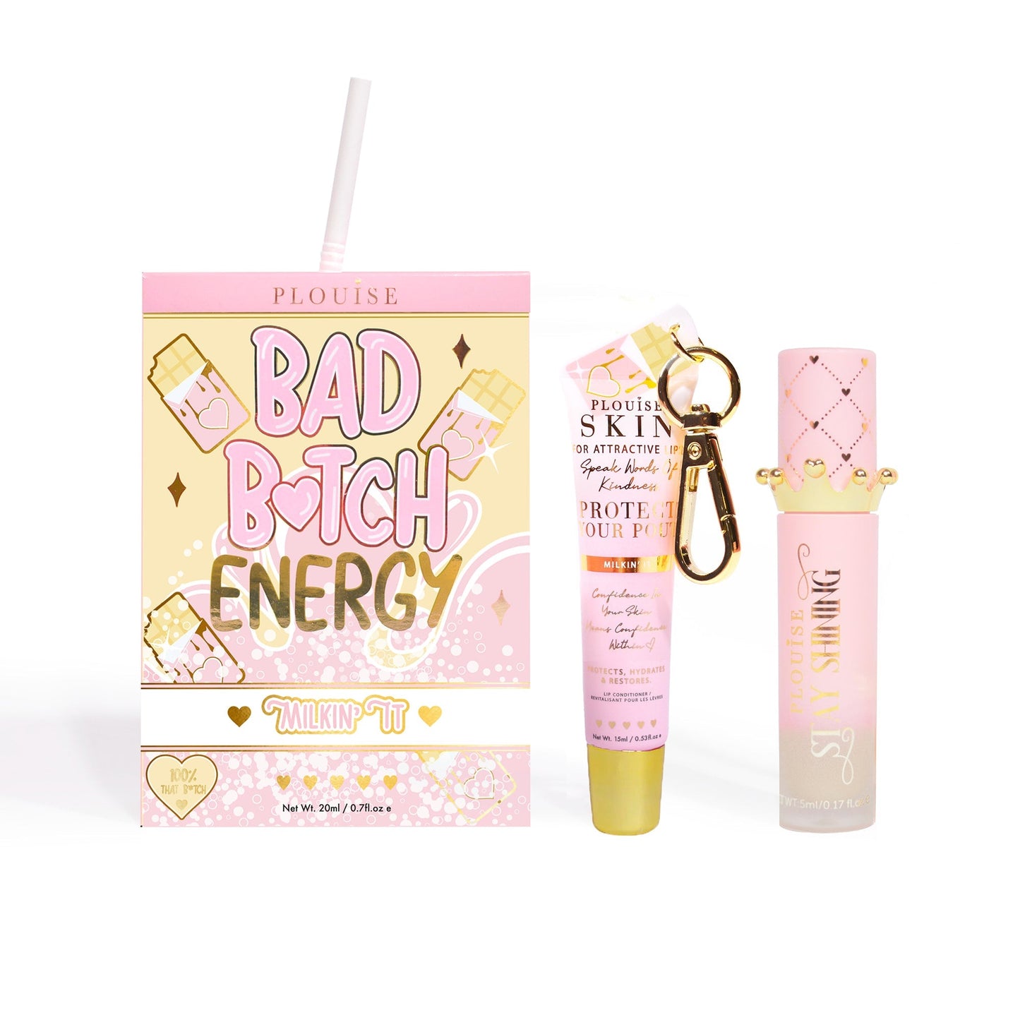 Bad Bitch Energy Lip Conditioner & Lip Oil Duo by P.Louise