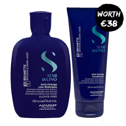 Semi Di Lino Brunette Anti-Orange Shampoo & Conditioner Duo by Alfaparf
