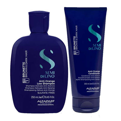 Semi Di Lino Brunette Anti-Orange Shampoo & Conditioner Duo by Alfaparf