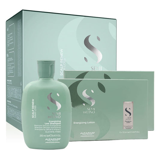 Scalp Renew Shampoo & X2 Treatment Hair Loss Kit by Alfaparf
