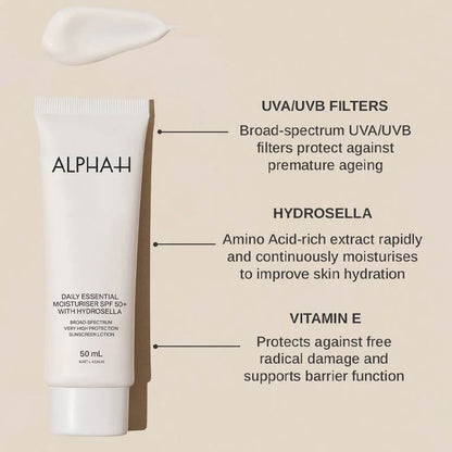 Daily Essential Moisturiser SPF 50+ 50ml by Alpha-H