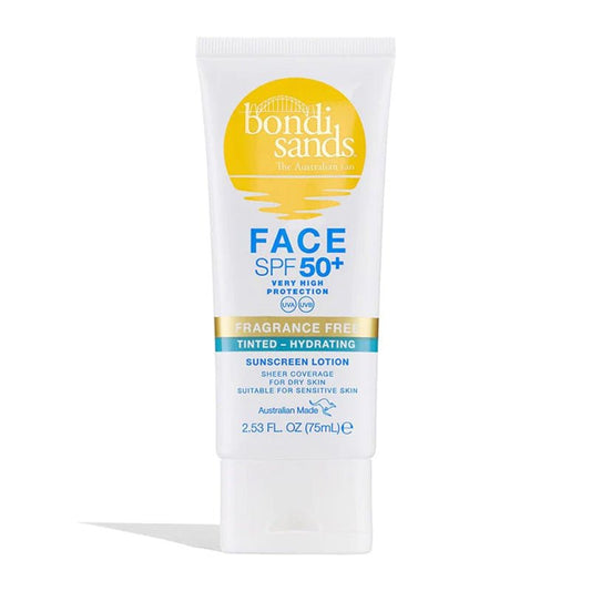 SPF 50+ Fragrance Free Hydrating Tinted Face Lotion by Bondi Sands