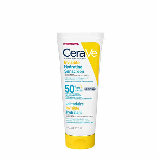 Invisible Hydrating Face & Body Sunscreen SPF 50 by CeraVe