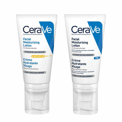 Facial Moisturising AM & PM Duo With 3 Free Travel Size Cleansers