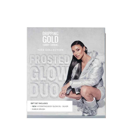 Frosted Glow Duo Silver Body Oil Gift Set by Dripping Gold
