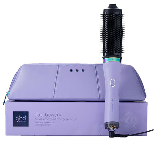 Futurescape Limited Edition Duet Blowdry Hair Dryer Brush In Galactic Lilac by ghd