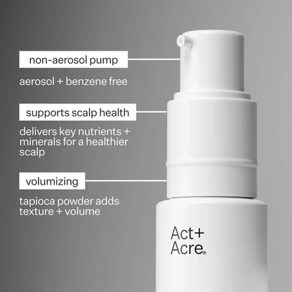 Act+Acre Fulvic Acid Volumizing Dry Shampoo Powder For Oily Scalp