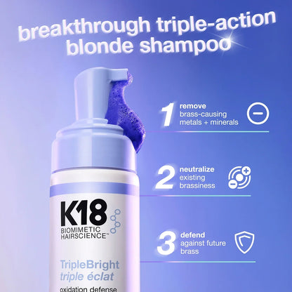 TripleBright Oxidation Defense Purple Shampoo 125ml by K18 Biomimetic Hairscience