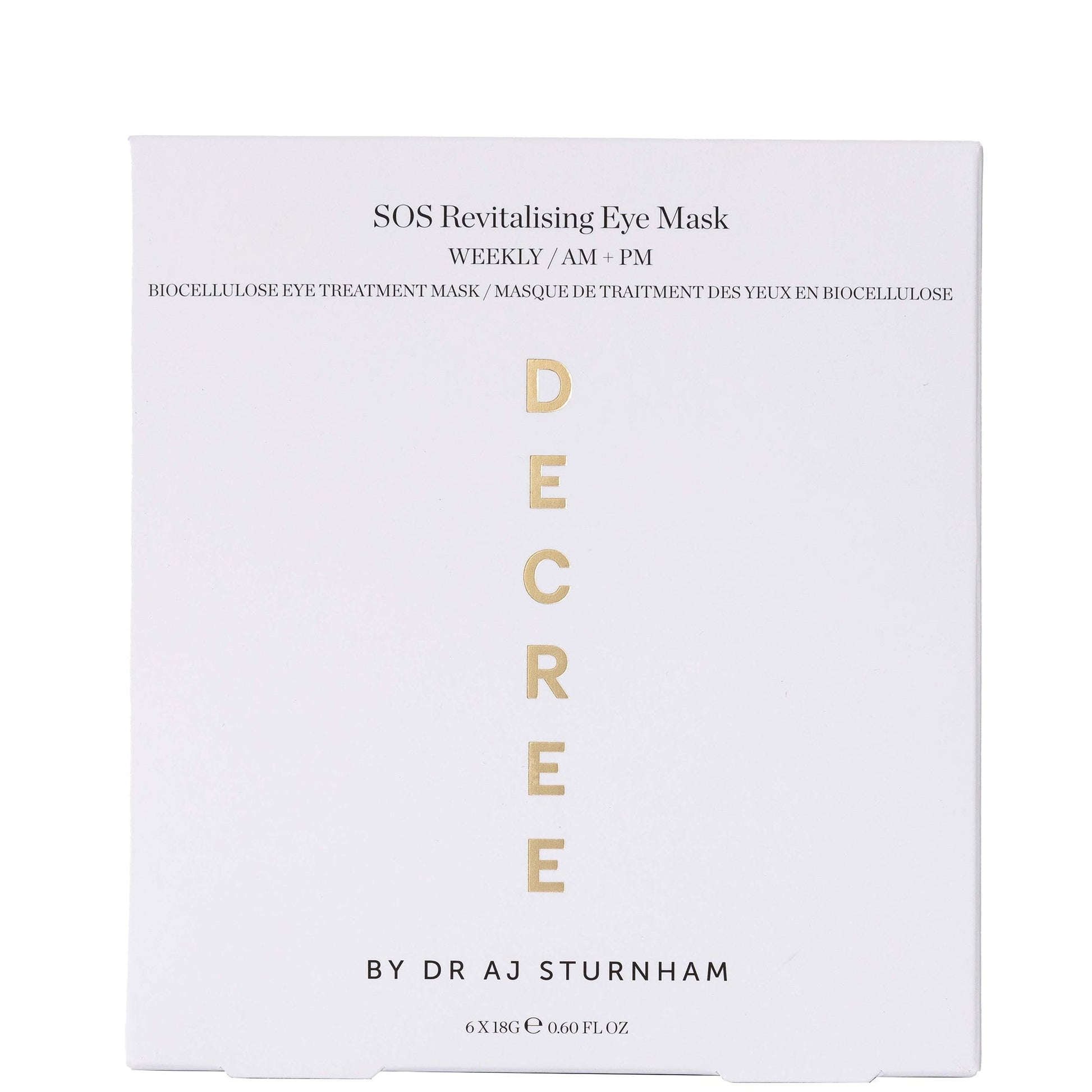 Decree SOS Revitalising Eye Masks Single