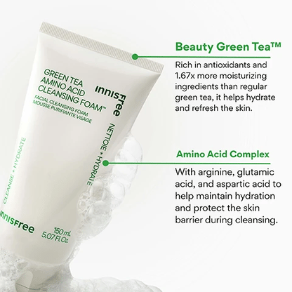 INNISFREE Green Tea Amino Acid Cleansing Foam 150g