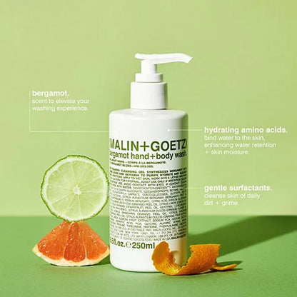 Malin & Goetz Bergamot Hand + Body Wash 250ml