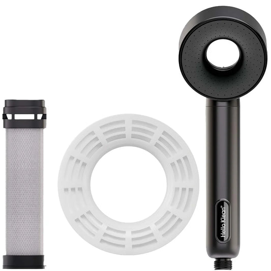 HELLO KLEAN Chrome Shower Head + Refill