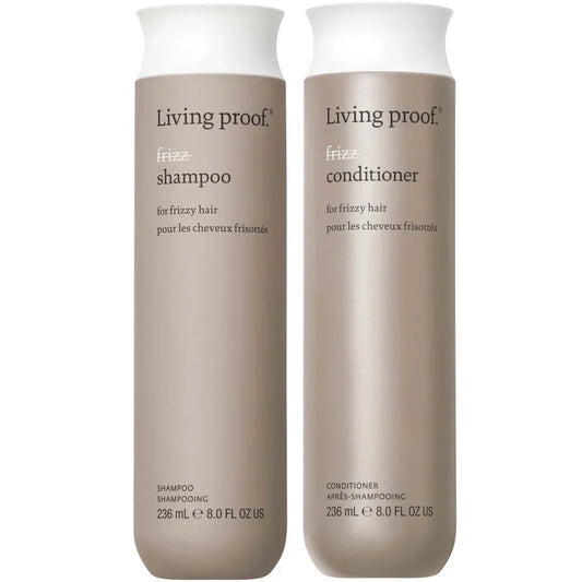 Living Proof No Frizz Shampoo and Conditioner Bundle for Frizz Control, Smoothness and Shine