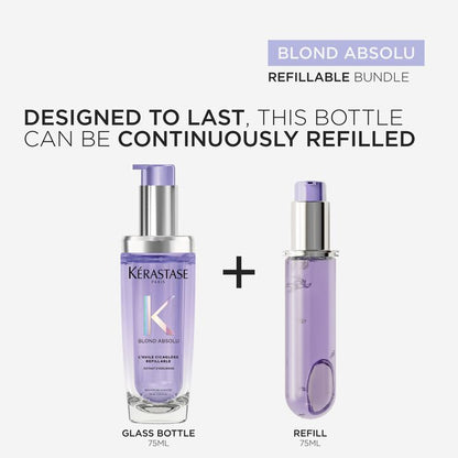 Blond Absolu Huile Cicagloss Hair Oil In Refillable Bottle by Kérastase