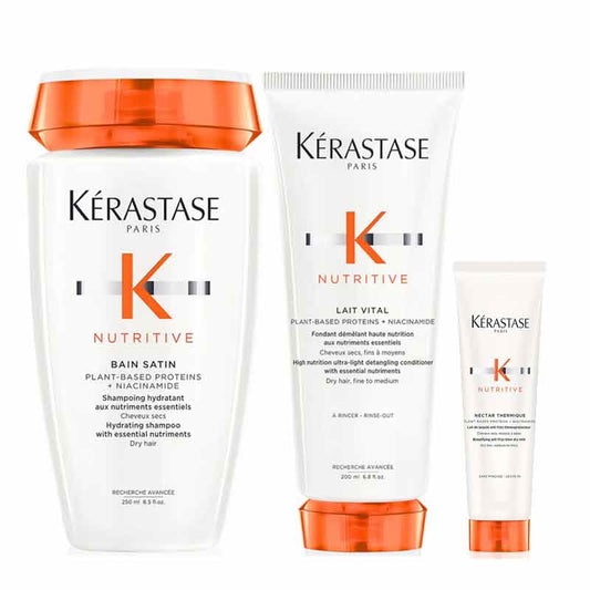 Nutritive Hydrating Shampoo, Conditioner + Free Anti-Frizz Blow Dry Milk by Kérastase
