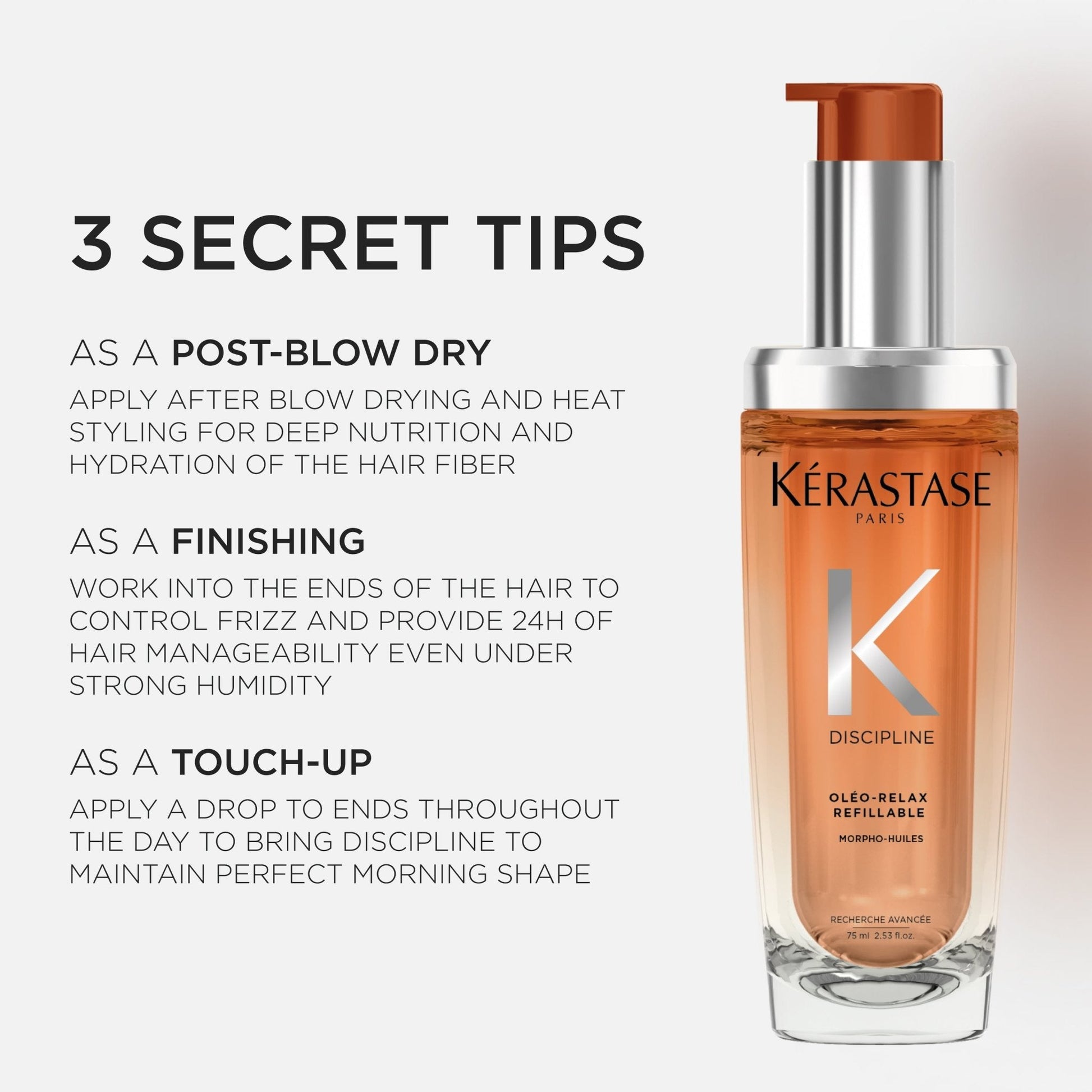 Discipline Hair Oil For Frizzy Hair In Refillable Bottle by Kérastase