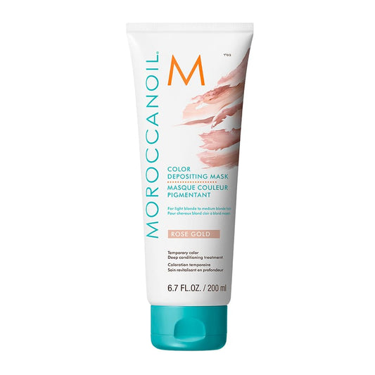 Rose Gold Colour Depositing Mask For Light Blonde Hair by Moroccanoil