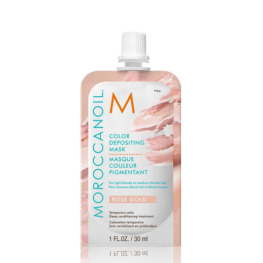 Rose Gold Colour Depositing Mask For Light Blonde Hair by Moroccanoil