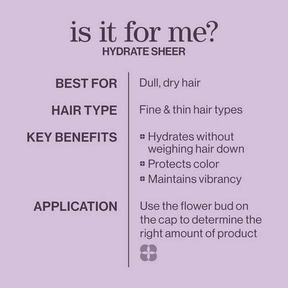 Hydrate Sheer Conditioner For Fine Dry Coloured Hair by Pureology