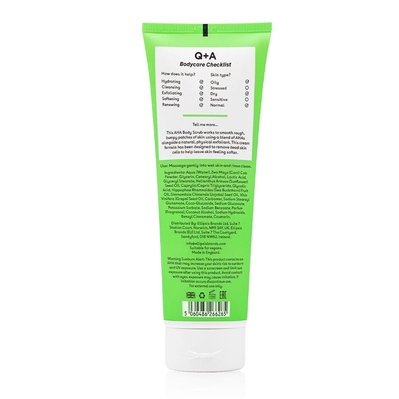 Q+A AHA Exfoliator Body Scrub