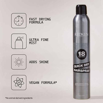 18 Quick Dry Hairspray For Strong Hold by Redken