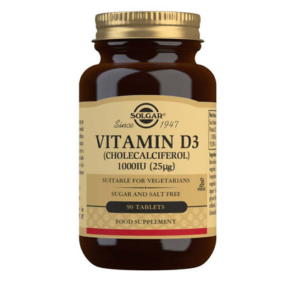 Vitamin D3 (Cholecalciferol) 1000 IU (25 mcg) Tablets by Solgar