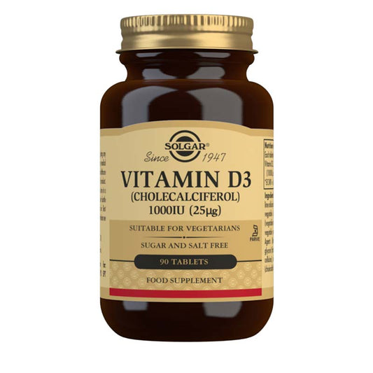 Vitamin D3 (Cholecalciferol) 1000 IU (25 mcg) Tablets by Solgar