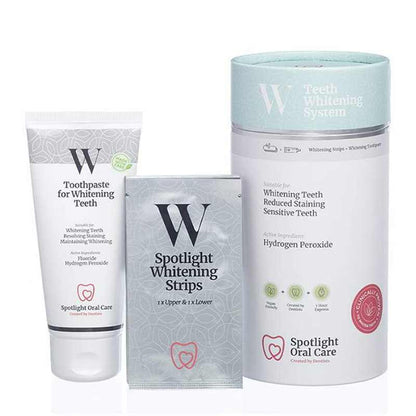 Teeth Whitening Strips + Toothpaste by Spotlight Oral Care