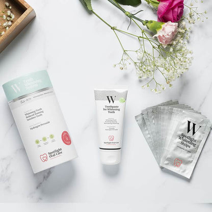 Teeth Whitening Strips + Toothpaste by Spotlight Oral Care
