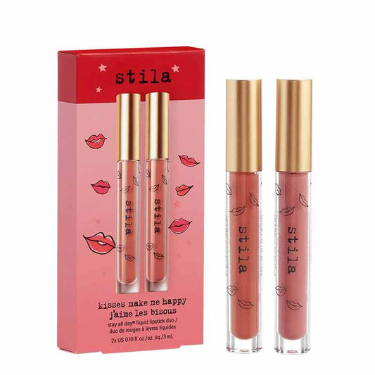 Kisses Make Me Happy Stay All Day Liquid Lipstick Duo Gift Set