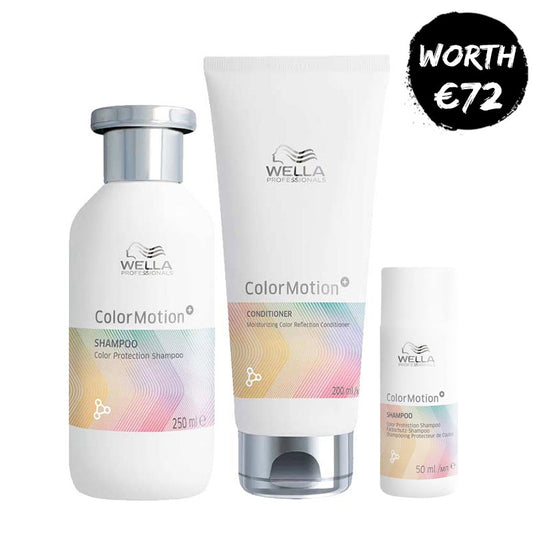 Colour Motion Home & Away Shampoo, Conditioner + Free Travel Shampoo by Wella Professionals